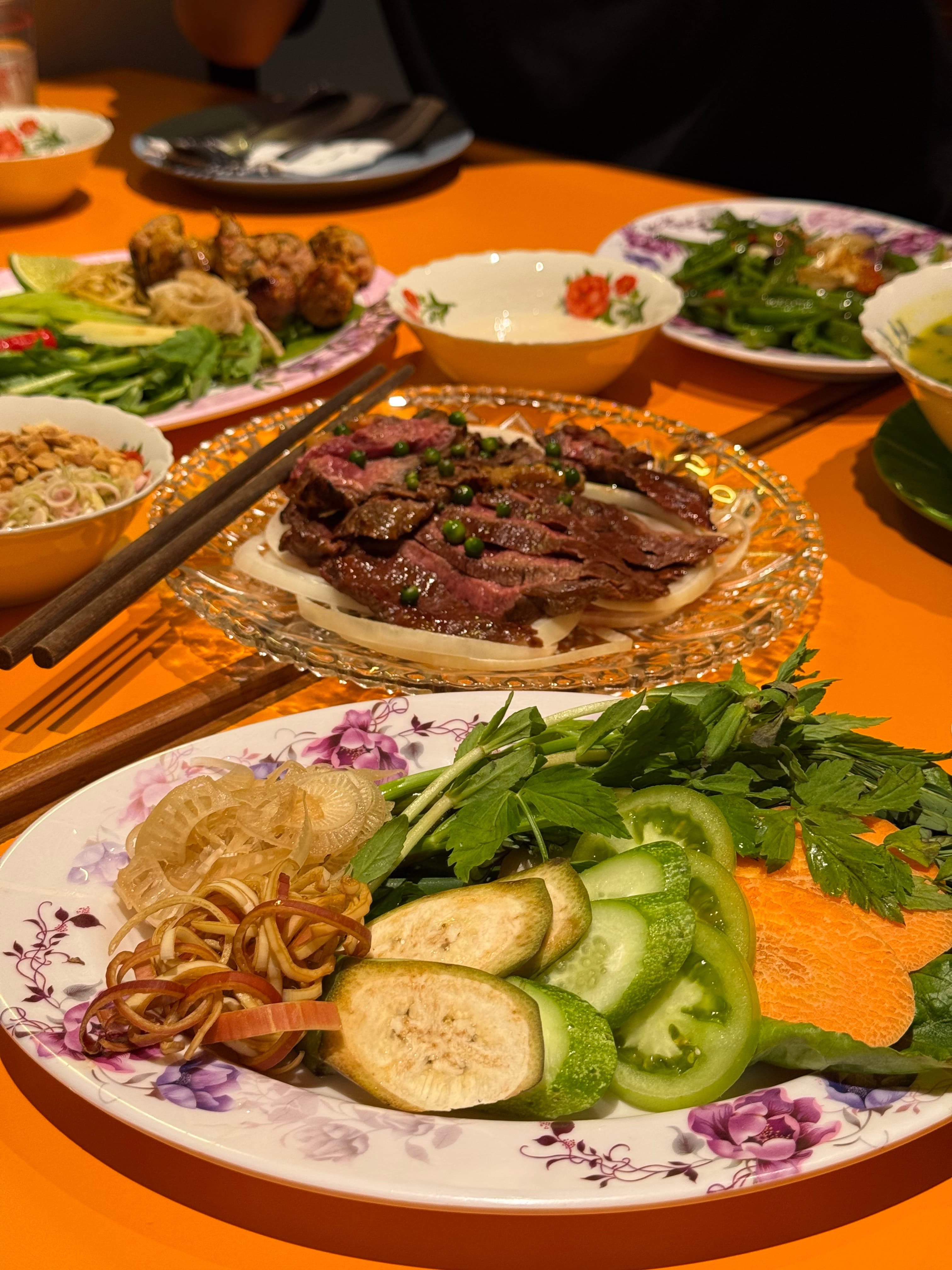 Dinner table in Phnom Penh