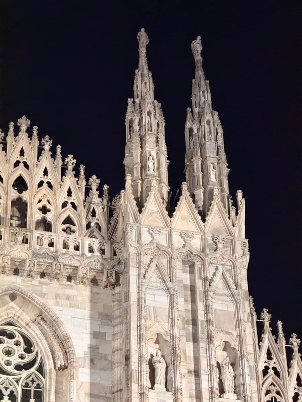 Duomo spires at night