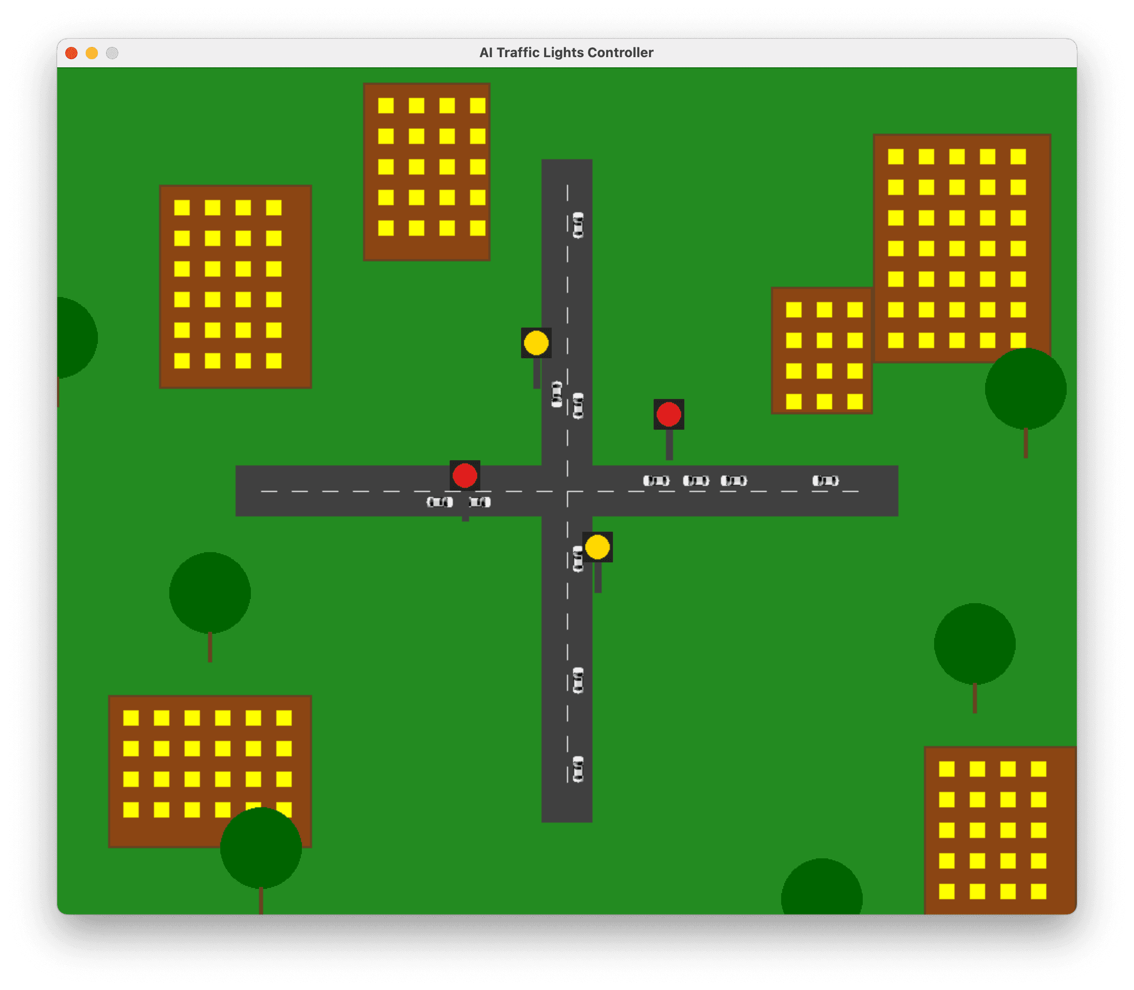 Traffic lights simulation UI